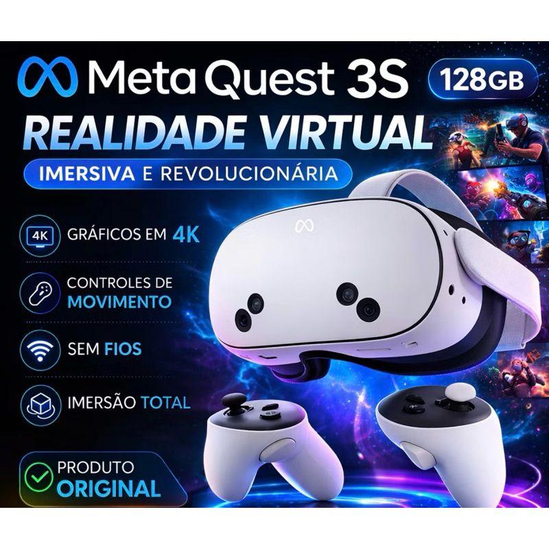 Meta Quest 3S 8GB RAM 128GB Global Branco XR2 Gen 2 VR - Meta